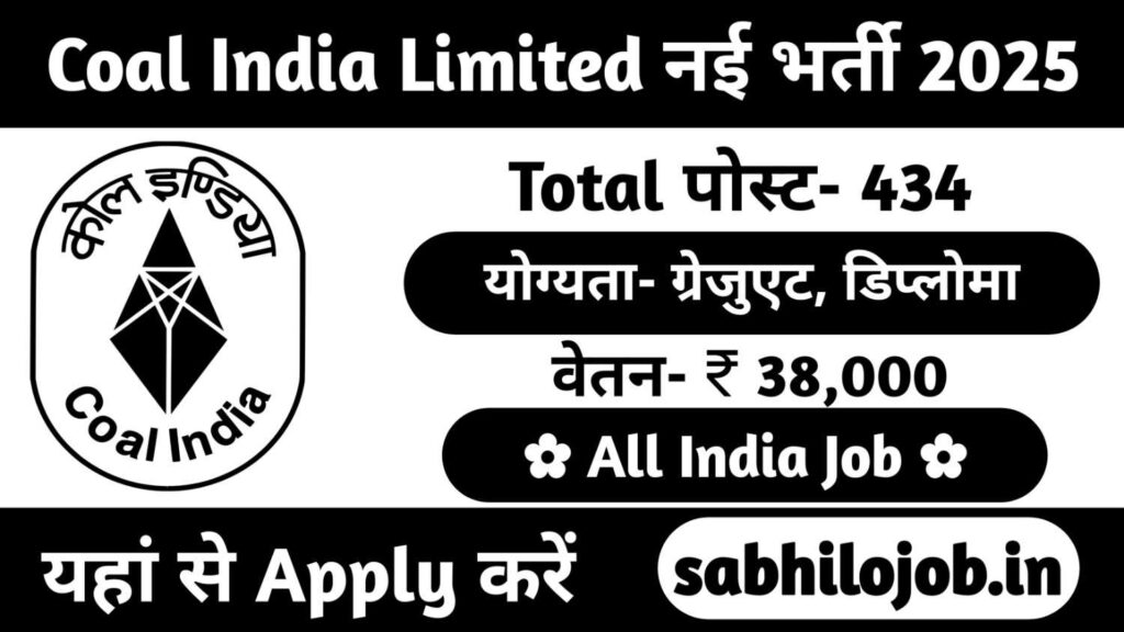 Coal India Limited recruitment: