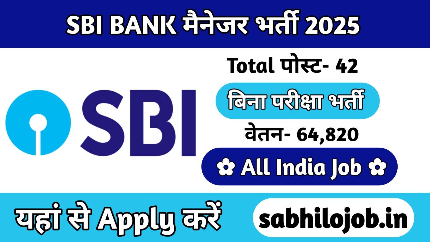 SBI Bank Recruitment 2025