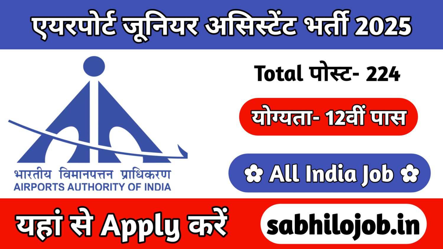 AAI Junior assistant recruitment 2025