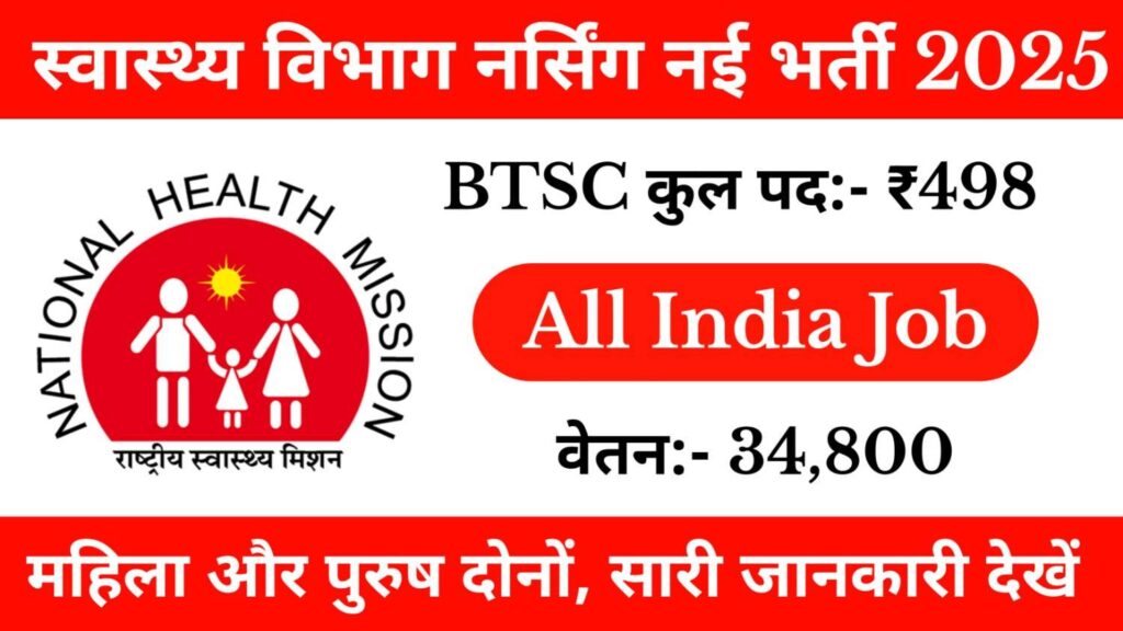 BTSC Nursing Tutor Recruitment 2025