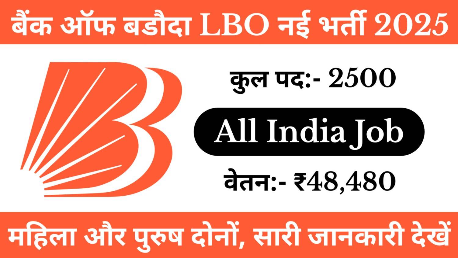 Bank of Baroda LBO Recruitment 2025