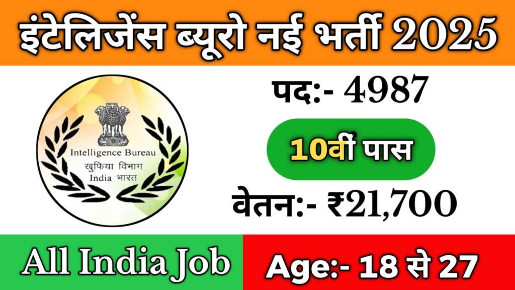 IB Security Assistant Recruitment 2025