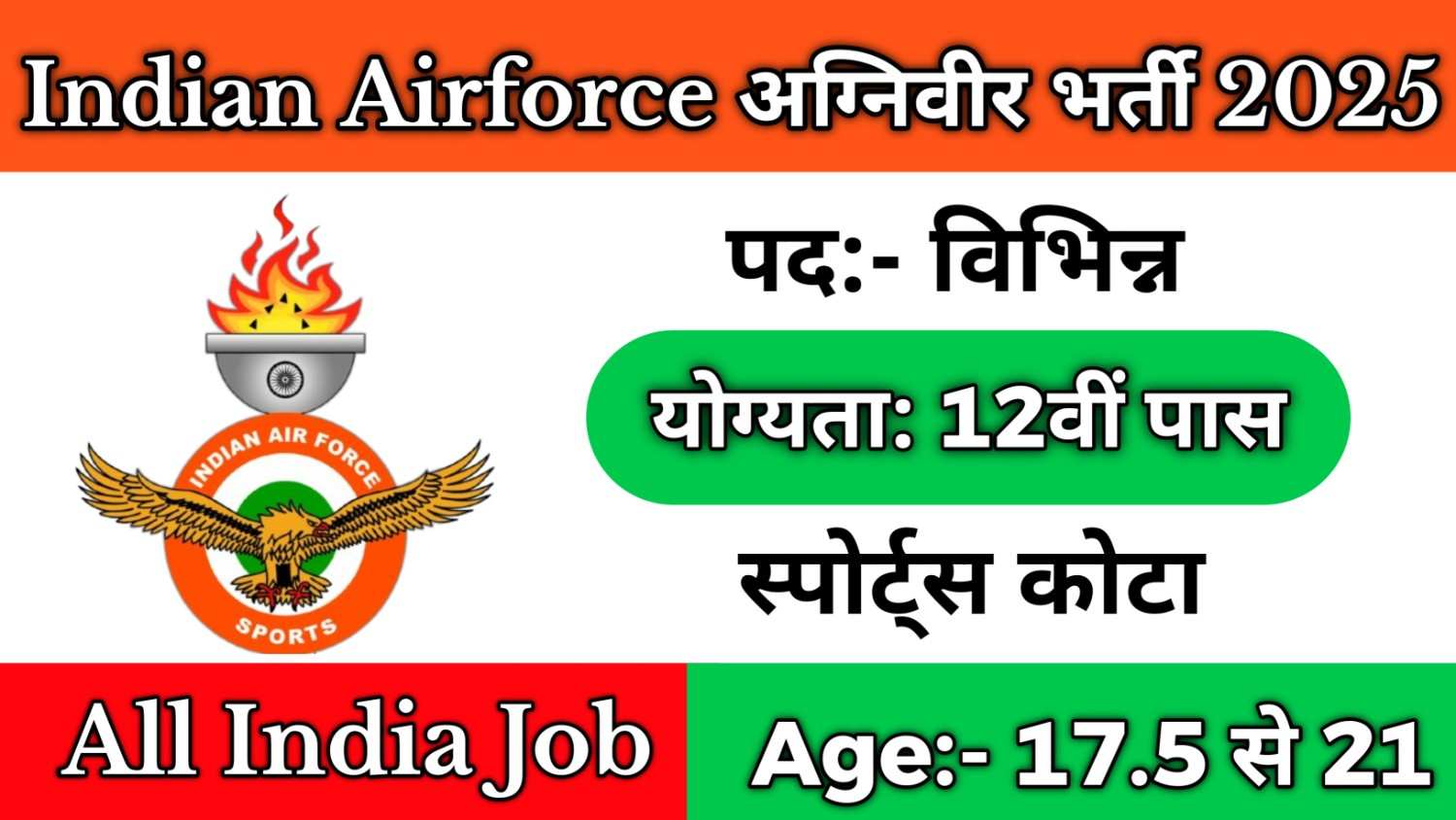 Indian Air Force Agniveer Sports Quota Recruitment 2025