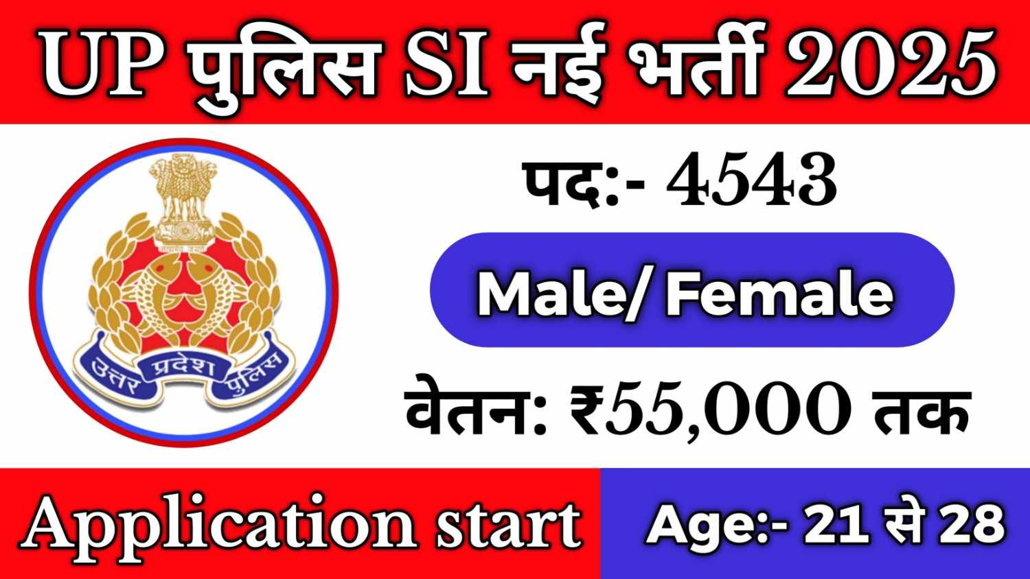 UP Police Sub Inspector/ Platoon Commander New Recruitment 2025