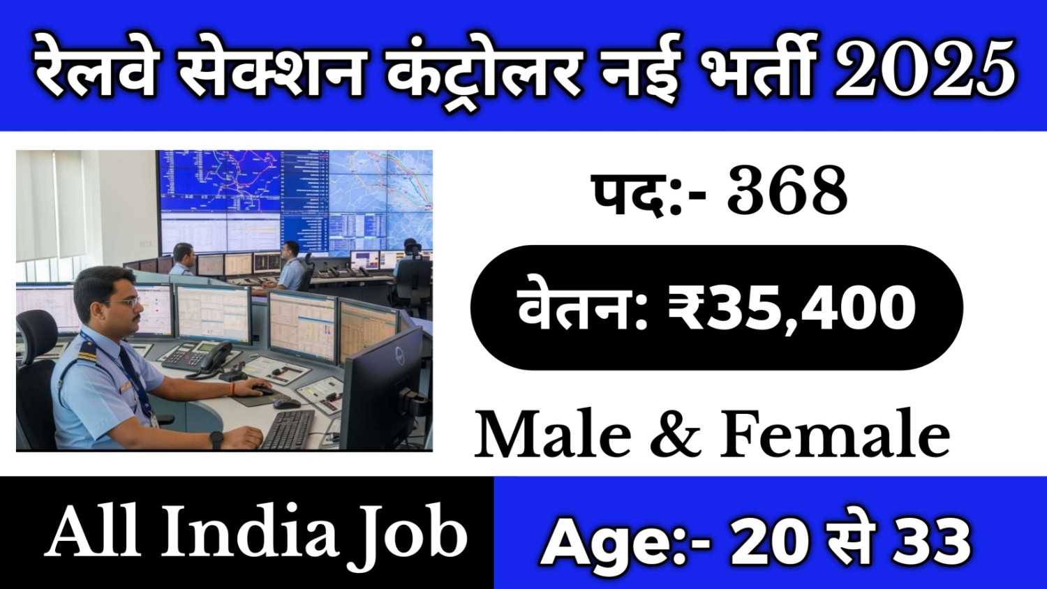 RRB Section Controller Recruitment 2025