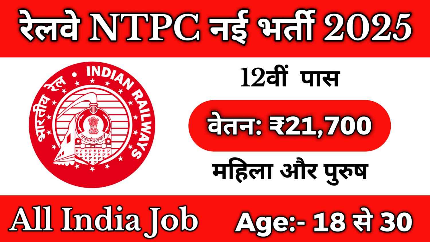 RRB NTPC Under Graduate Level Recruitment 2025