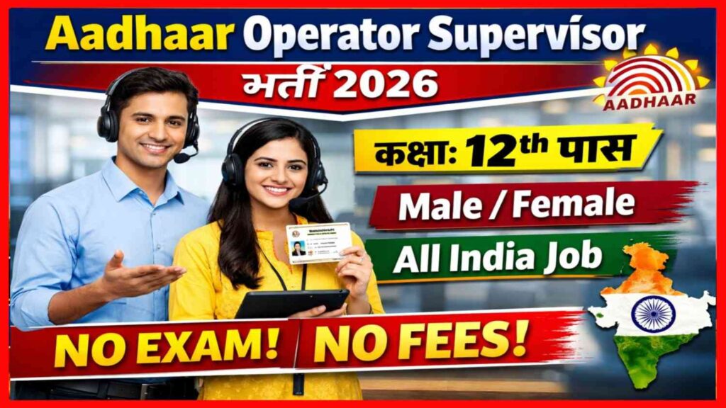Aadhaar Operator Supervisor Recruitment 2026