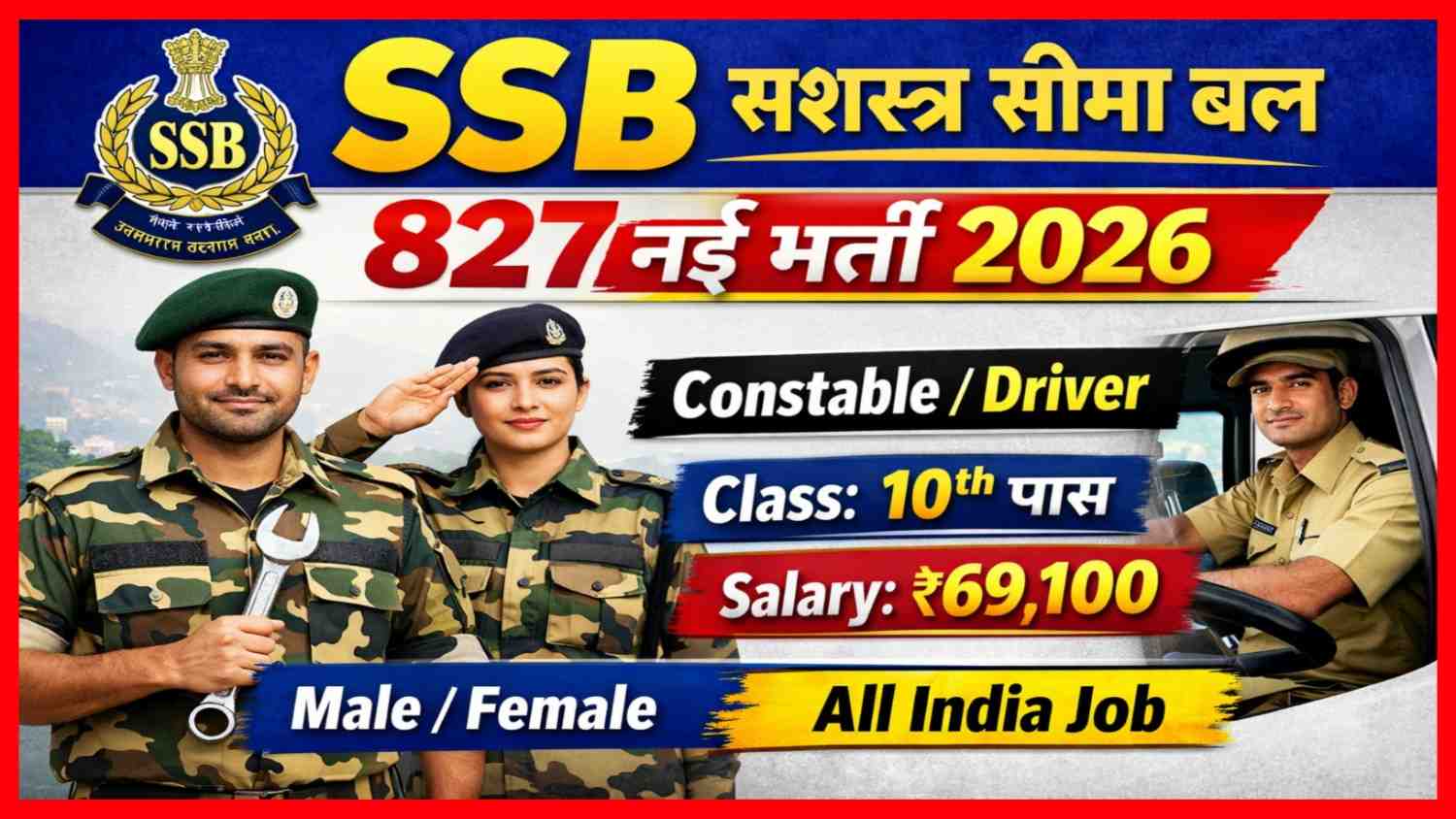 SSB Constable Tradesman Recruitment 2026