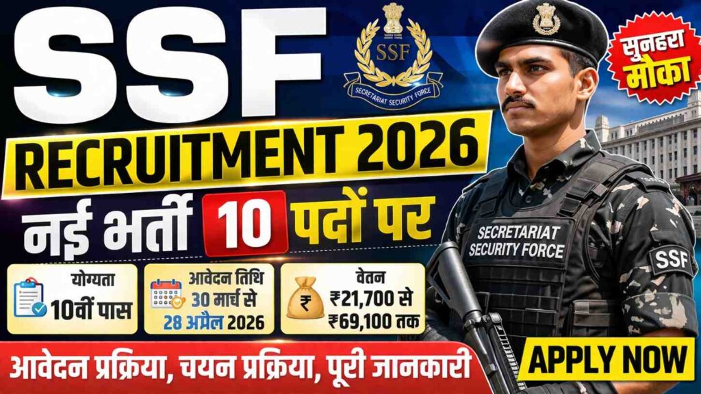 SSF Constable Recruitment 2026