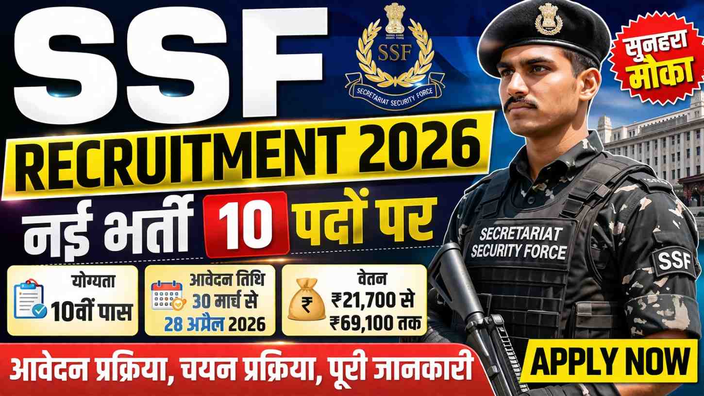 SSF Constable Recruitment 2026