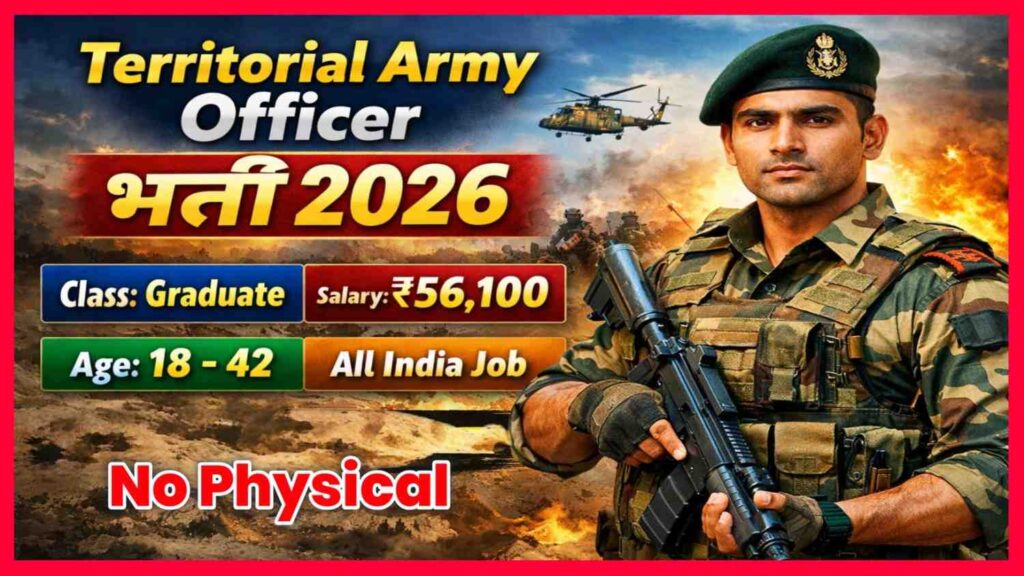 Territorial Army Officer Recruitment 2026