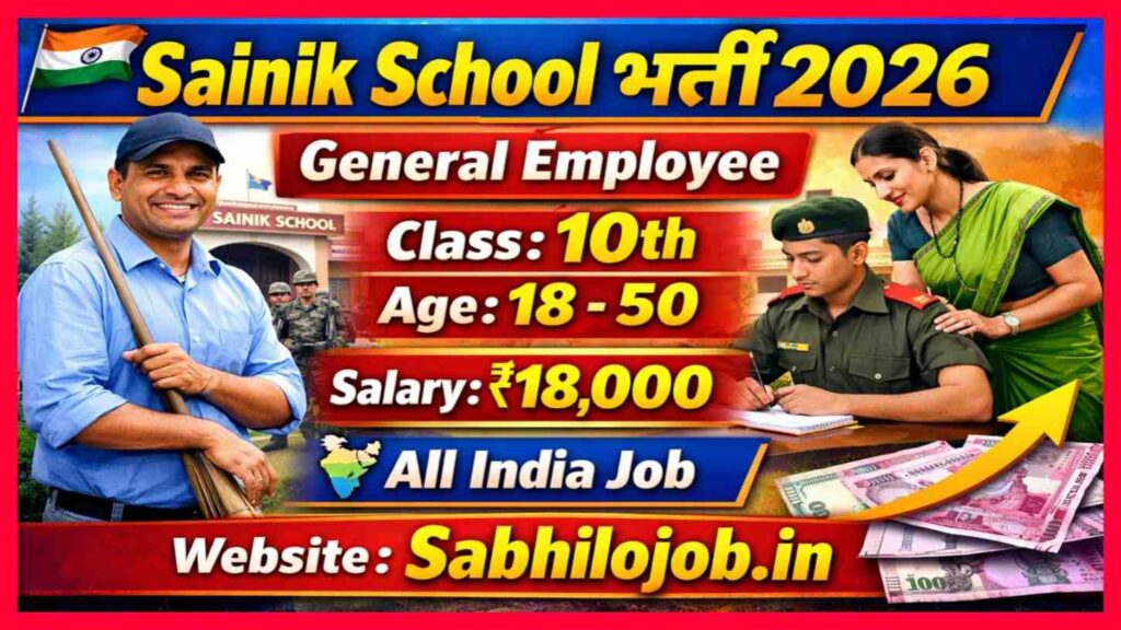 Sainik School Jhunjhunu Recruitment 2026