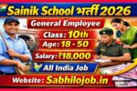 Sainik School Jhunjhunu Recruitment 2026