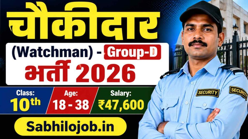 Tribal Development Department Maharashtra Watchman Recruitment 2026