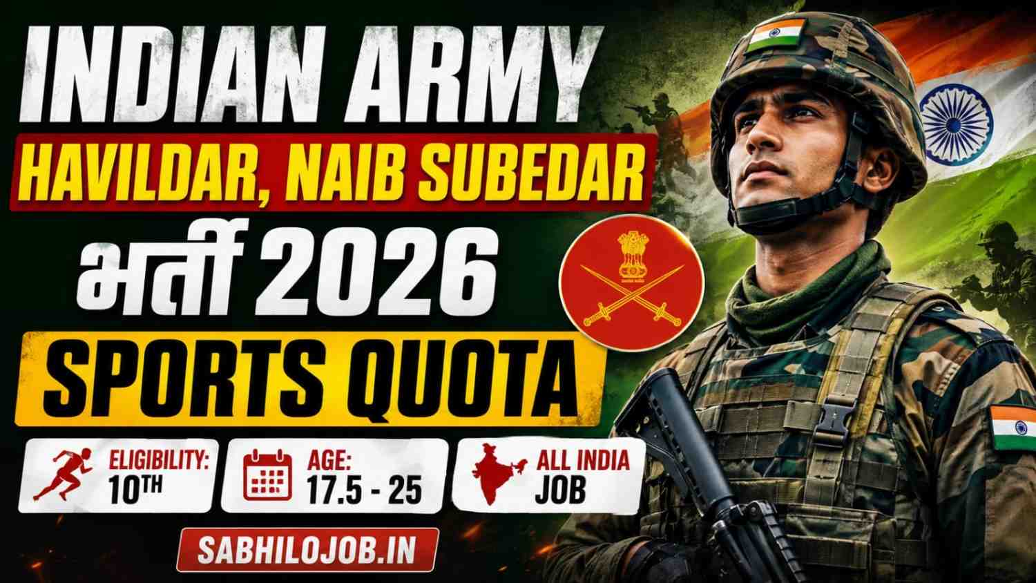 Indian Army Sports Quota Recruitment 2026