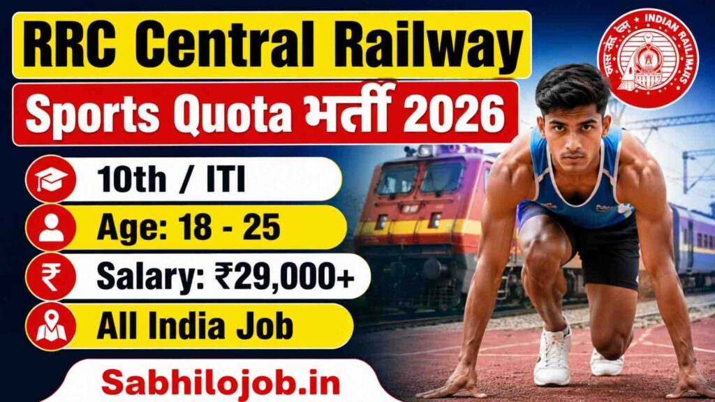 RRC Central Railway Sports Quota Recruitment 2026