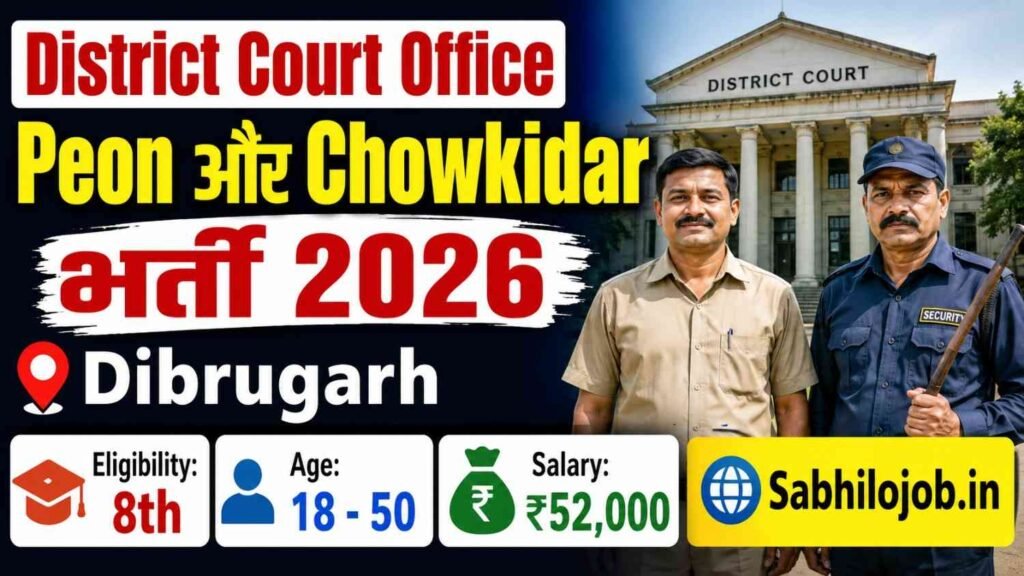 Dibrugarh District Court Peon Recruitment 2026