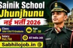Sainik School Jhunjhunu Recruitment 2026
