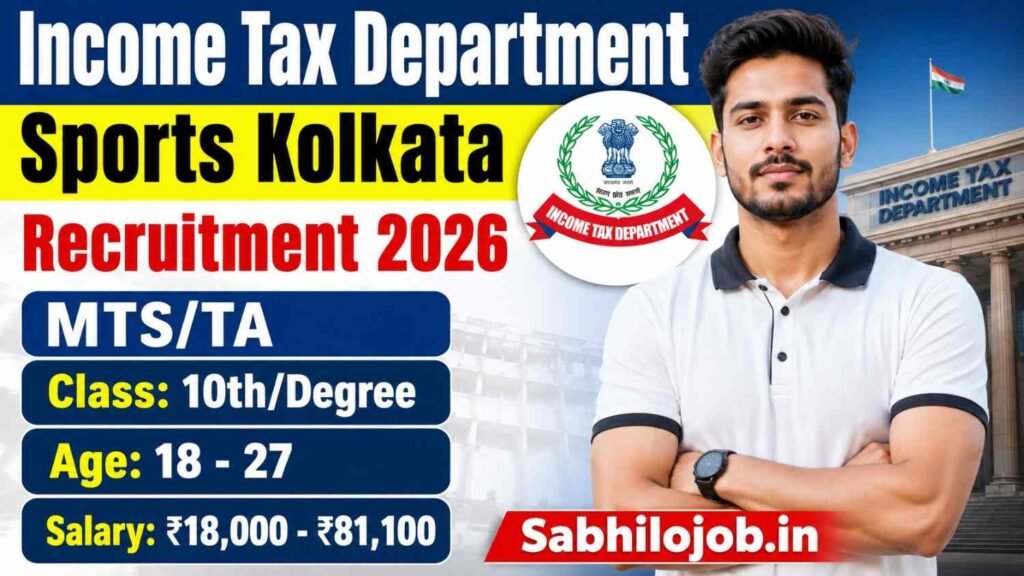Income Tax Department Sports Recruitment 2026