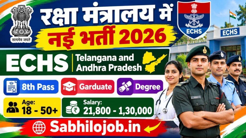 ECHS Telangana and Andhra Pradesh Recruitment 2026