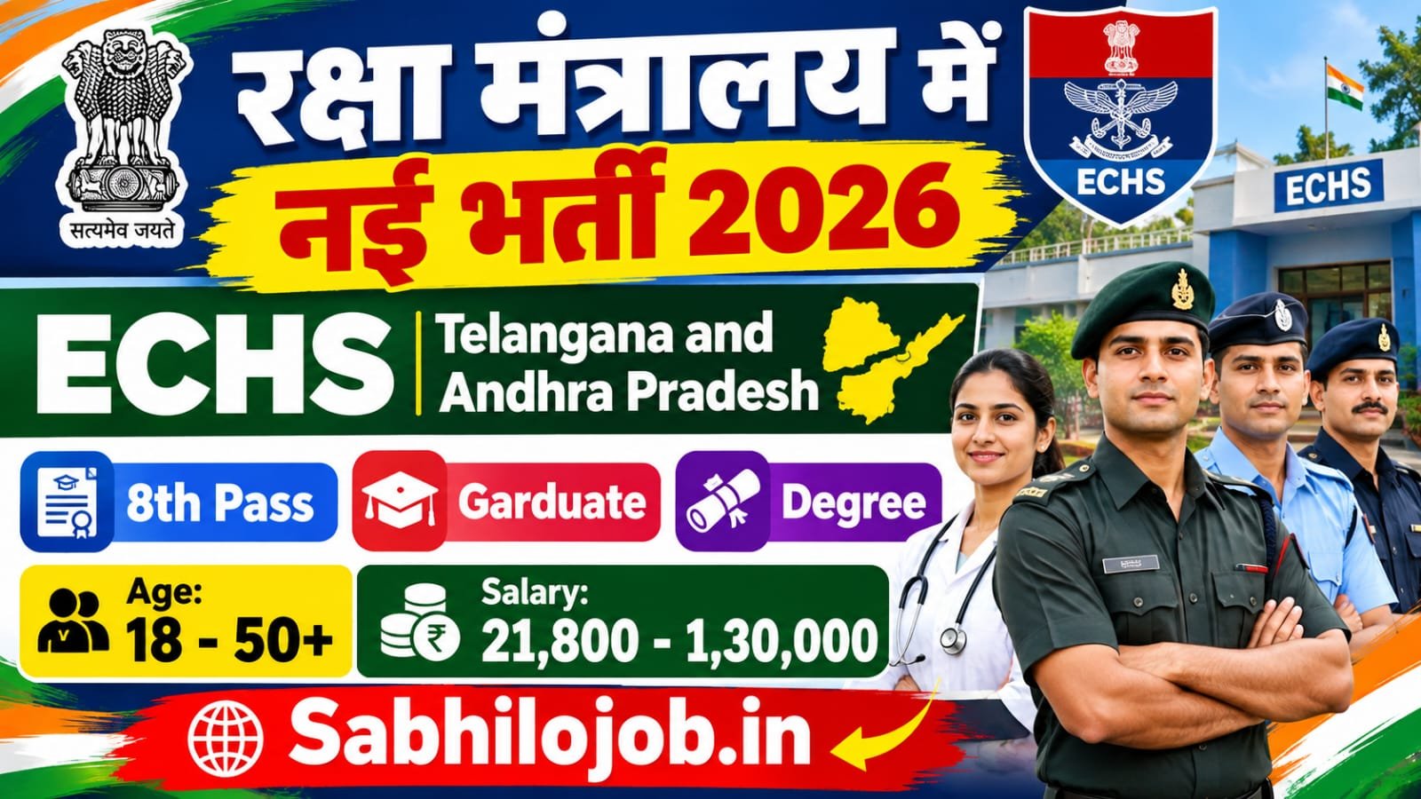ECHS Telangana and Andhra Pradesh Recruitment 2026