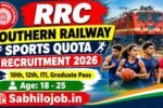 RRC Southern Railway Sports Quota Recruitment 2026