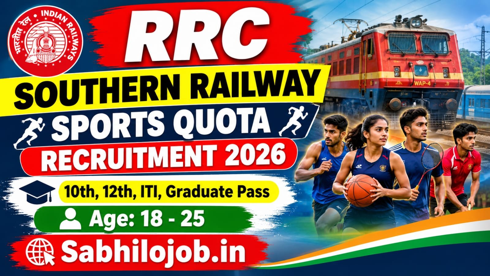 RRC Southern Railway Sports Quota Recruitment 2026