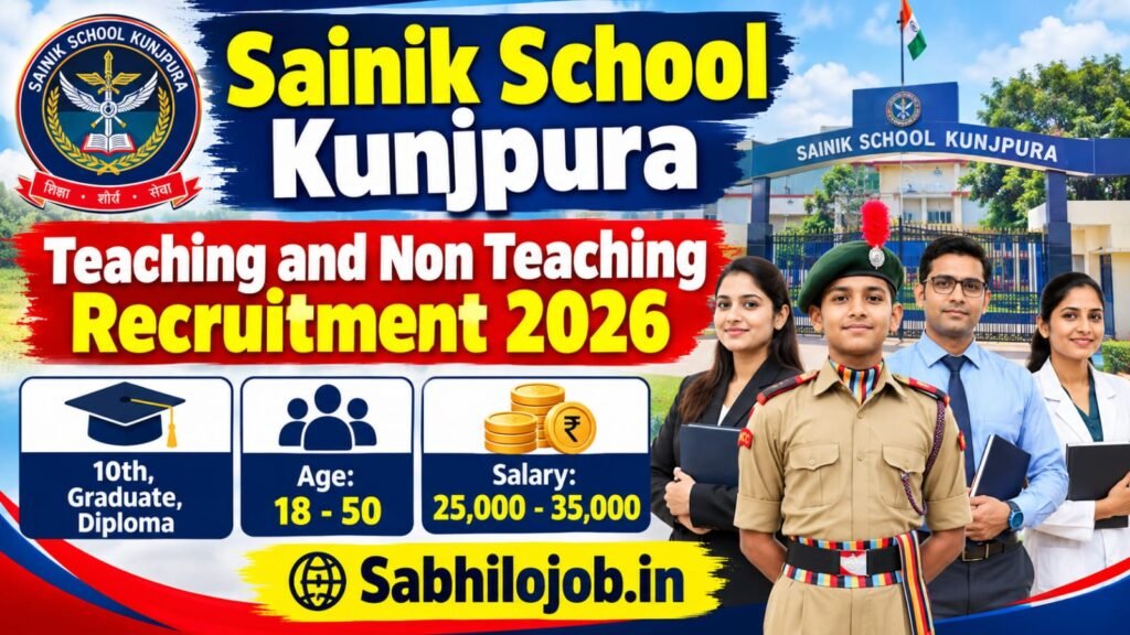 Sainik School Kunjpura Recruitment 2026