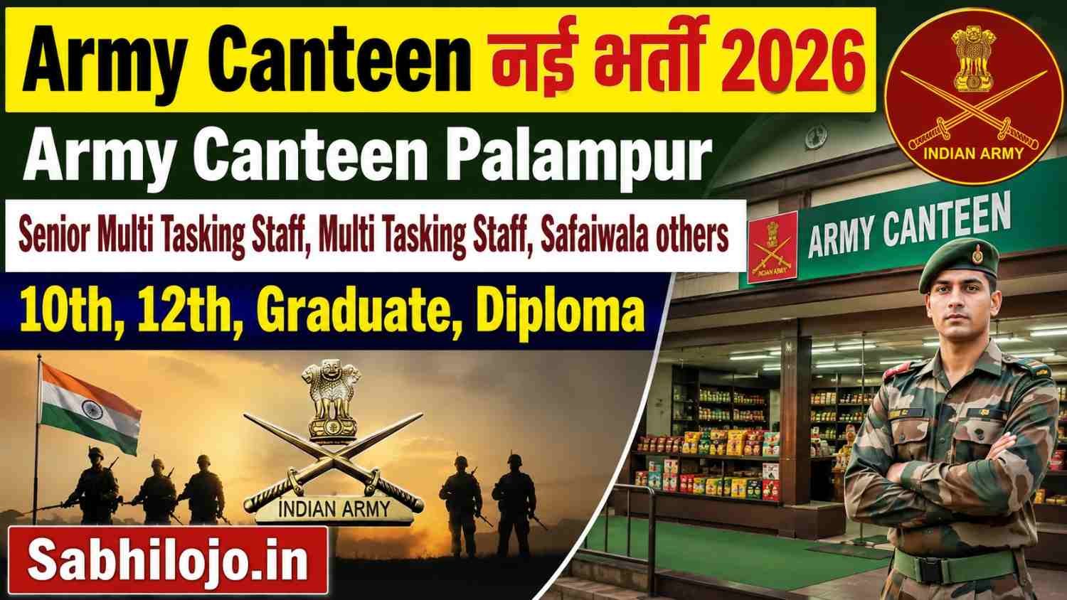 Army Canteen Palampur Recruitment 2026
