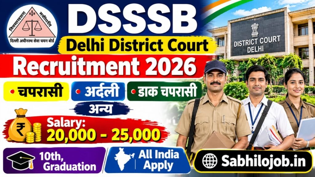 DSSSB Court Recruitment 2026